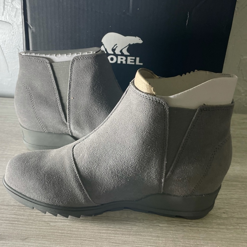Sorel Evie Zip Bootie Sea Salt
